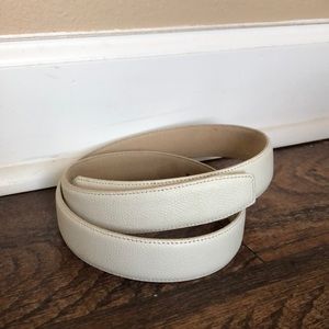 White Leather Belt